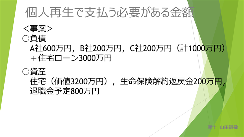 個人再生で支払うべき金額